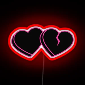 Black Hearts Club Conversation Hearts RGB Neon Sign