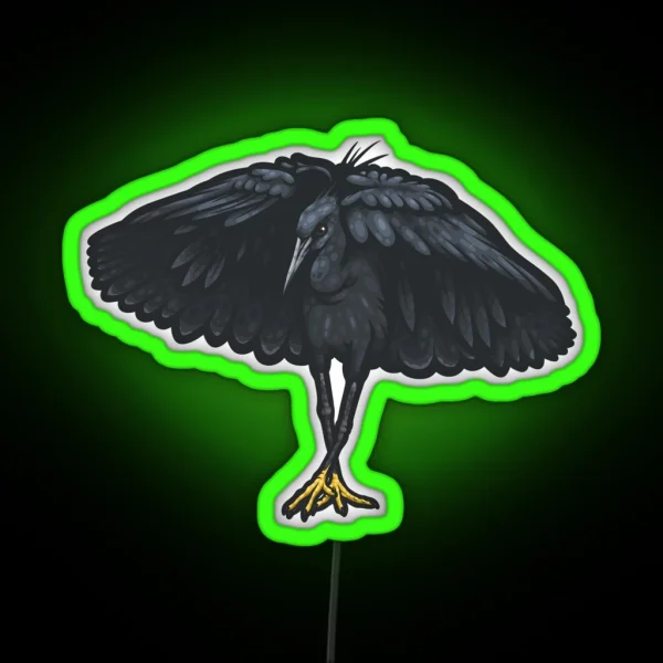 Black Heron RGB Neon Sign