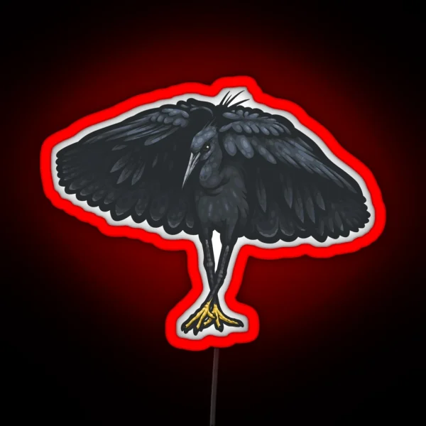 Black Heron RGB Neon Sign