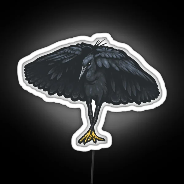 Black Heron RGB Neon Sign