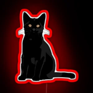 Black Kitty RGB Neon Sign