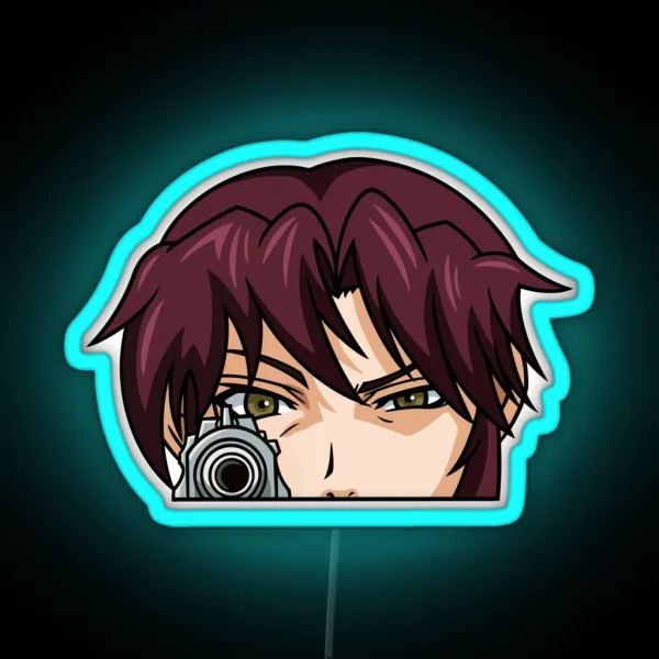 Black Lagoon Revy Peeker RGB Neon Sign