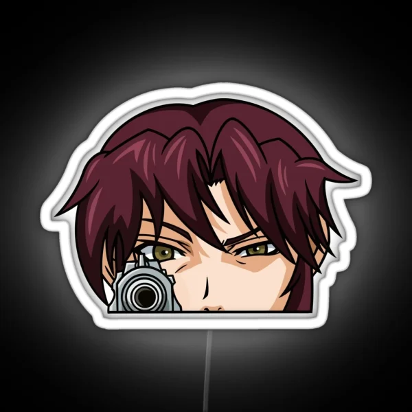 Black Lagoon Revy Peeker RGB Neon Sign