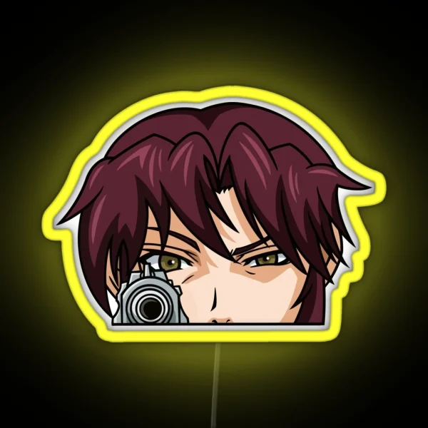 Black Lagoon Revy Peeker RGB Neon Sign