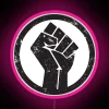 BLACK POWER RAISED FIST RGB Neon Sign - Image 6