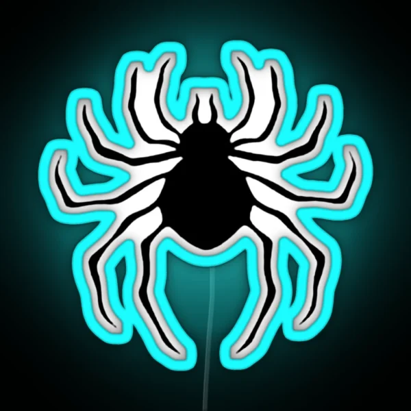Black Spider Tattoo RGB Neon Sign