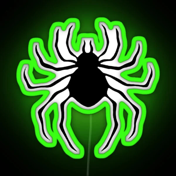 Black Spider Tattoo RGB Neon Sign