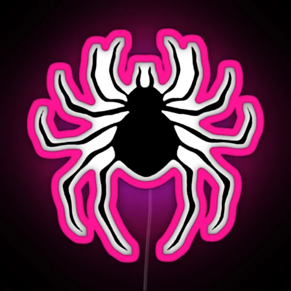 Black Spider Tattoo RGB Neon Sign