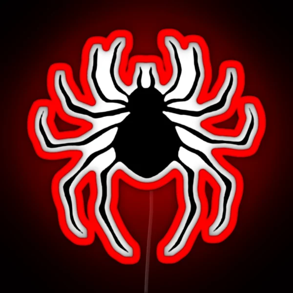 Black Spider Tattoo RGB Neon Sign