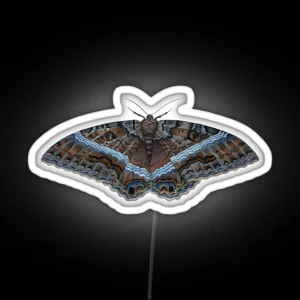 Black Witch Moth Ascalapha Odorata RGB Neon Sign