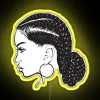 Black Woman Braids Hairstyle African American Beauty Salon RGB Neon Sign - Image 5
