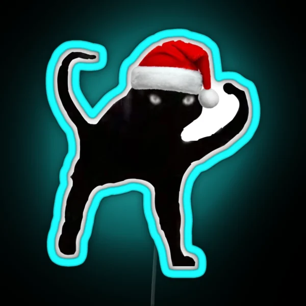 Blackcat Christmas RGB Neon Sign