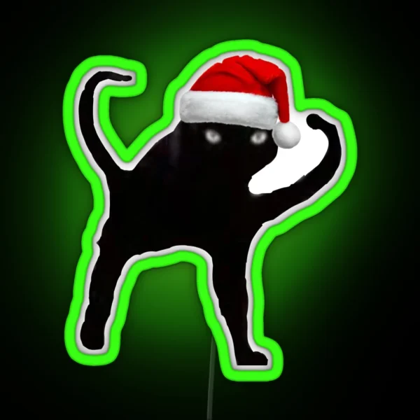 Blackcat Christmas RGB Neon Sign