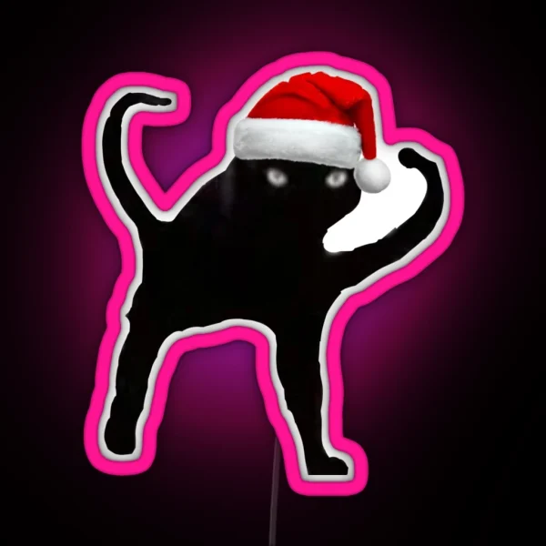 Blackcat Christmas RGB Neon Sign