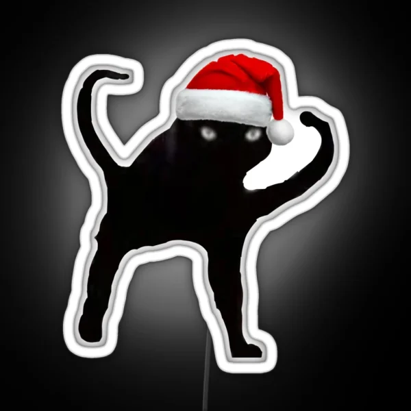Blackcat Christmas RGB Neon Sign