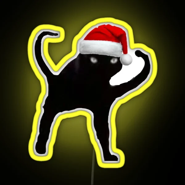 Blackcat Christmas RGB Neon Sign