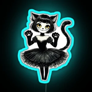 Blackcat Girl RGB Neon Sign