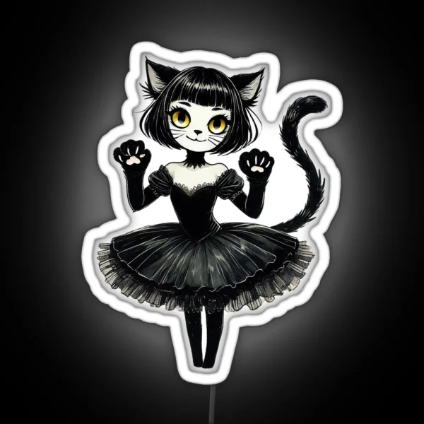 Blackcat Girl RGB Neon Sign