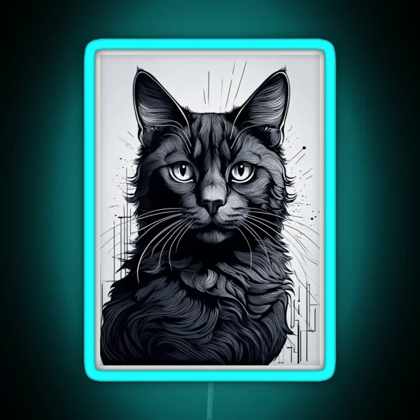 Blackcat RGB Neon Sign