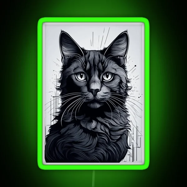 Blackcat RGB Neon Sign