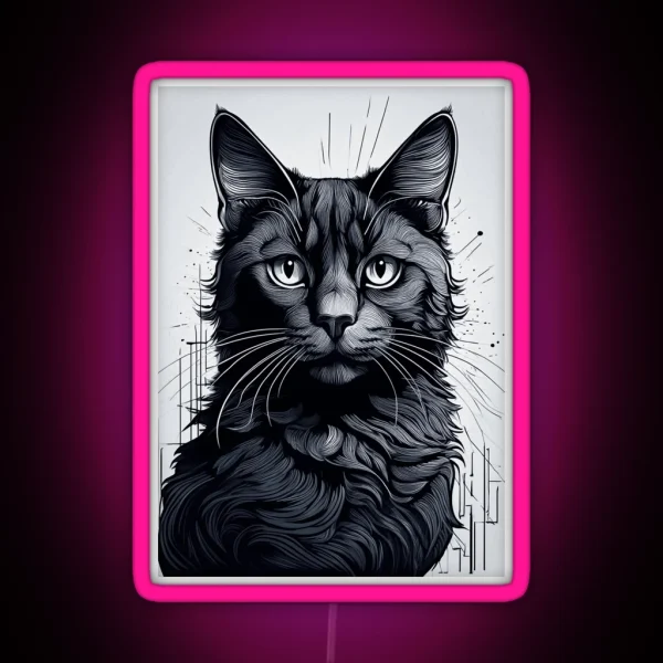Blackcat RGB Neon Sign