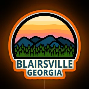 Blairsville Georgia Mountain Scene RGB Neon Sign