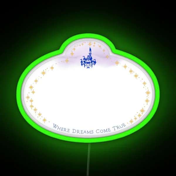 Blank Cast Name Tag RGB Neon Sign