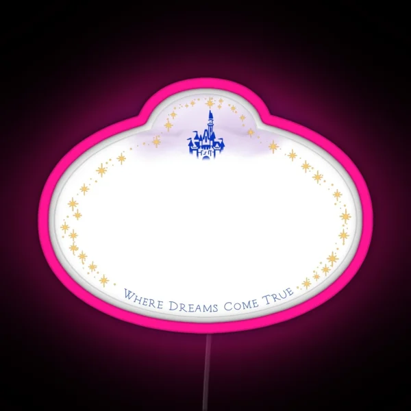 Blank Cast Name Tag RGB Neon Sign