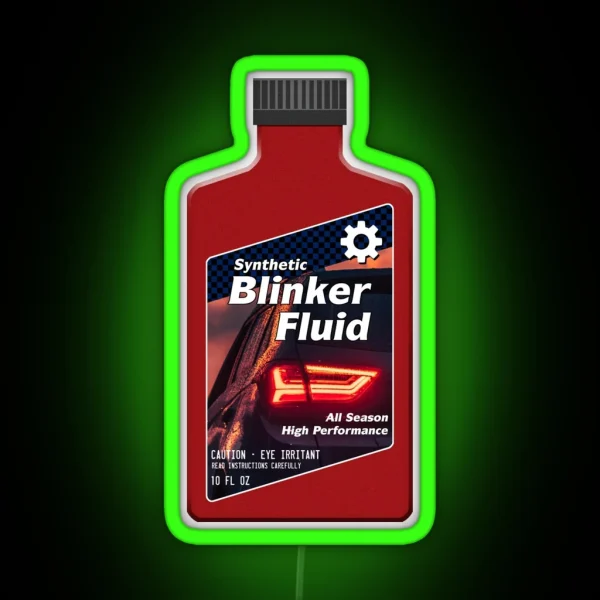 Blinker Fluid Bottle RGB Neon Sign