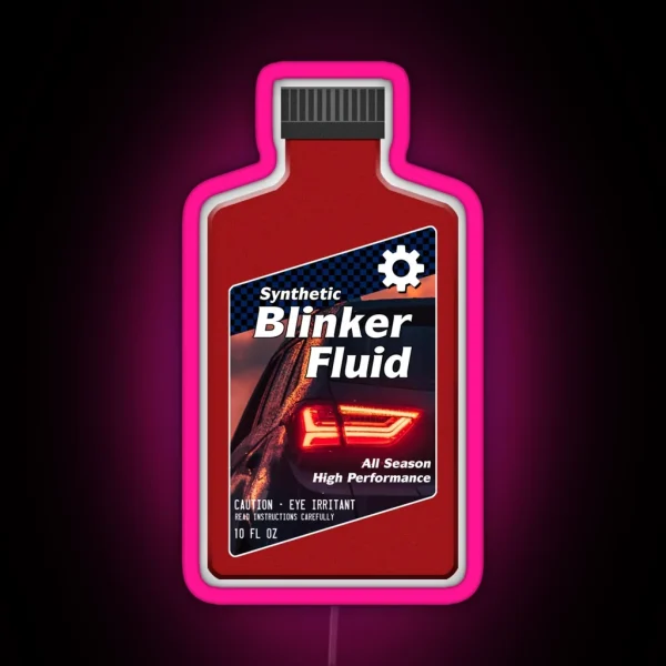 Blinker Fluid Bottle RGB Neon Sign