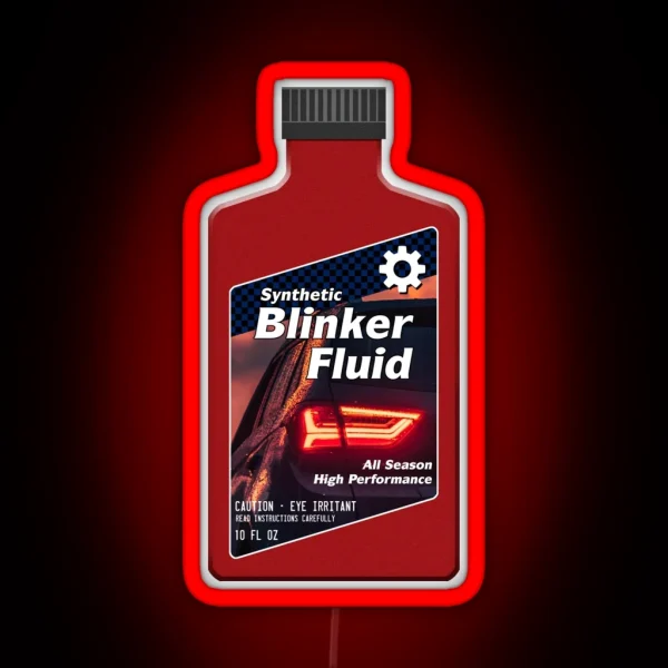 Blinker Fluid Bottle RGB Neon Sign