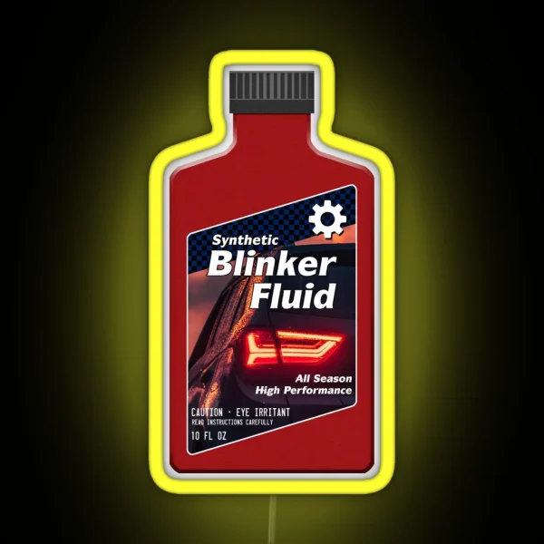 Blinker Fluid Bottle RGB Neon Sign