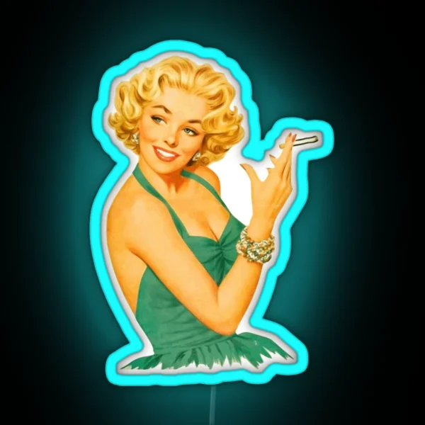 Blonde Woman RGB Neon Sign
