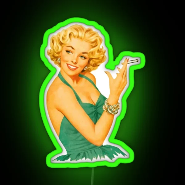 Blonde Woman RGB Neon Sign