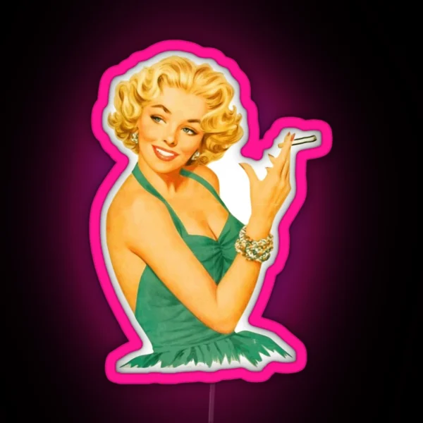 Blonde Woman RGB Neon Sign