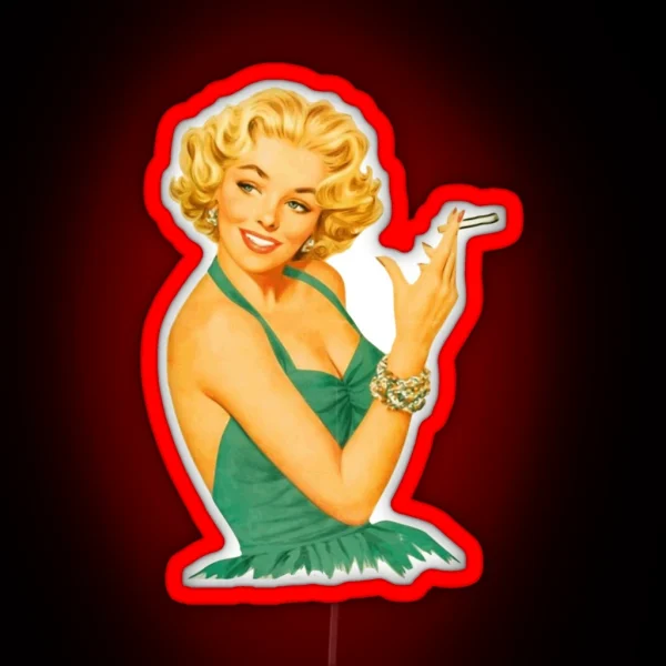 Blonde Woman RGB Neon Sign