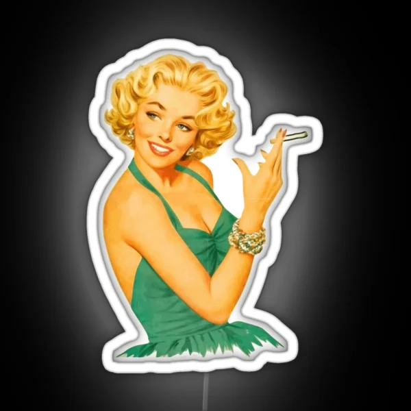 Blonde Woman RGB Neon Sign