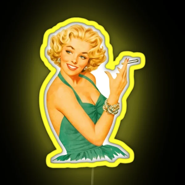 Blonde Woman RGB Neon Sign