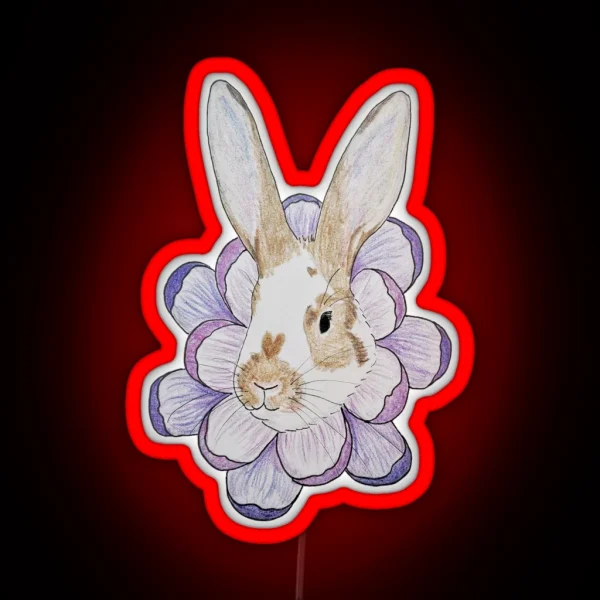 Blooming Bunny RGB Neon Sign