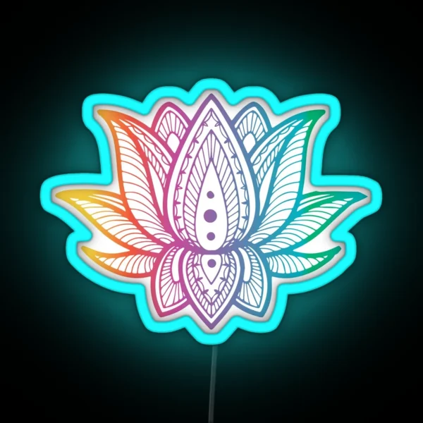 Blossom Mandala Lotus RGB Neon Sign
