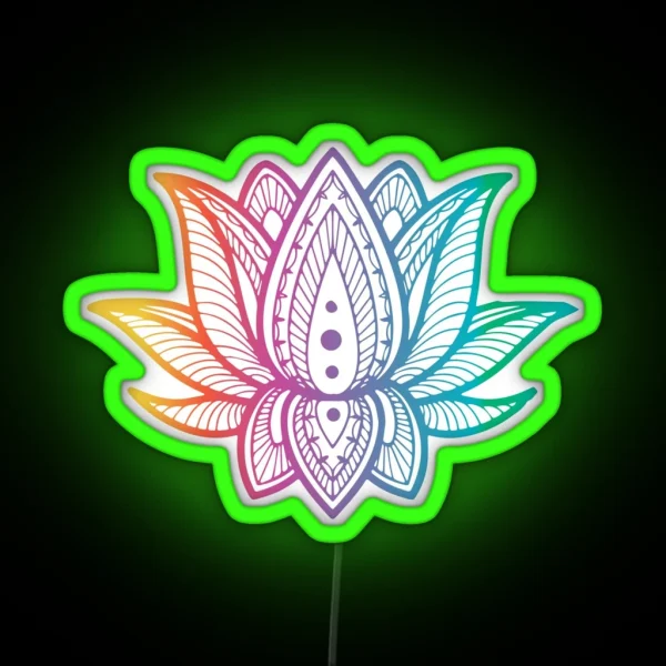Blossom Mandala Lotus RGB Neon Sign