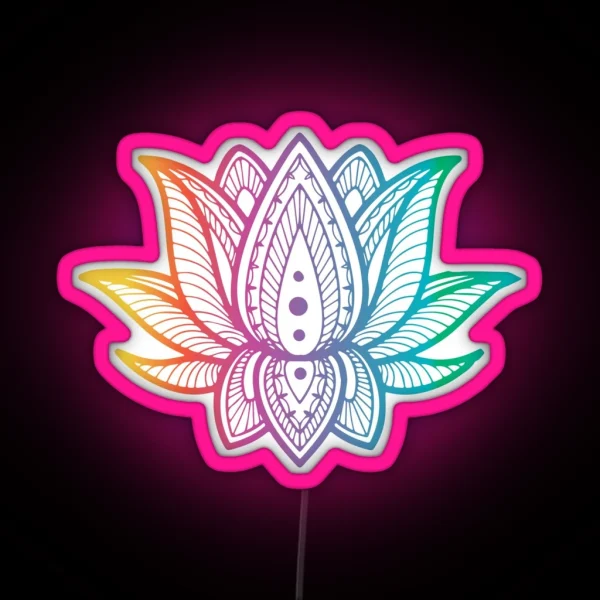 Blossom Mandala Lotus RGB Neon Sign
