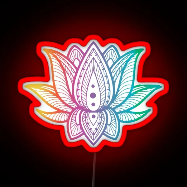 Blossom Mandala Lotus RGB Neon Sign