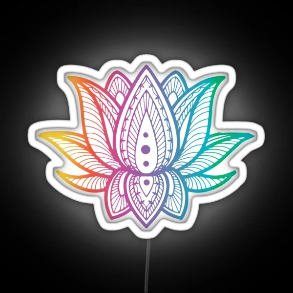 Blossom Mandala Lotus RGB Neon Sign