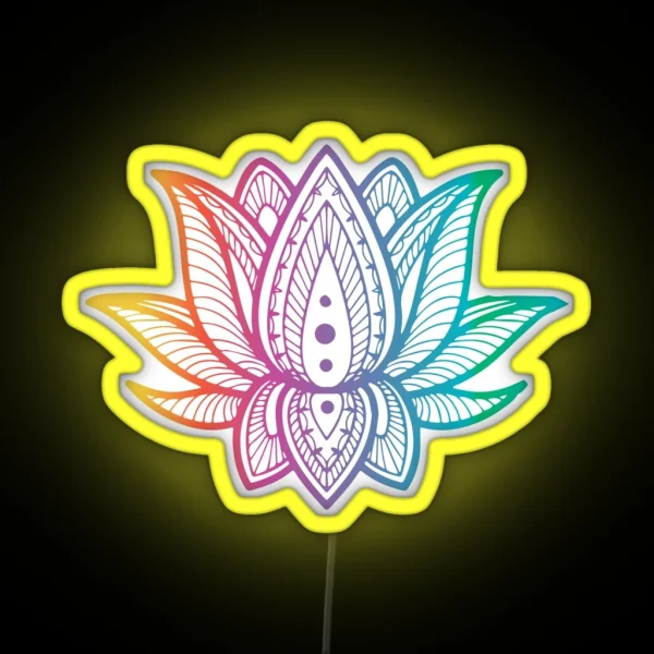 Blossom Mandala Lotus RGB Neon Sign