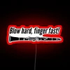 Blow Hard Finger Fast Funny Clarinet Gift Idea RGB Neon Sign - Image 2