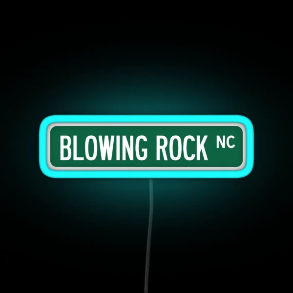 Blowing Rock NC Street Sign Led RGB Neon Sign