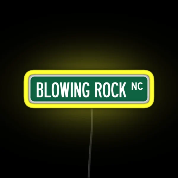 Blowing Rock NC Street Sign Led RGB Neon Sign
