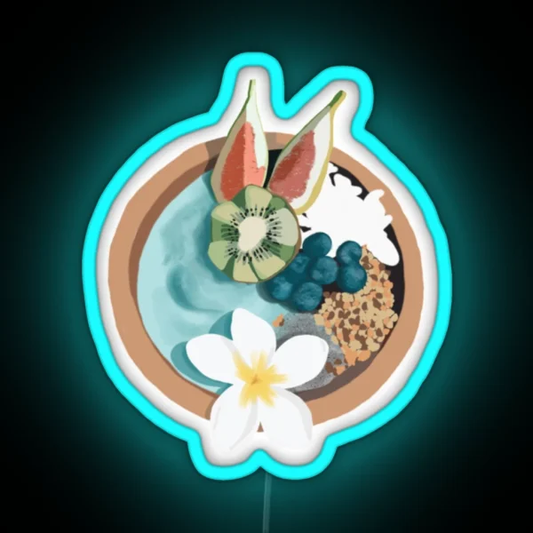 Blue Acai Bowl RGB Neon Sign