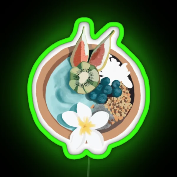 Blue Acai Bowl RGB Neon Sign